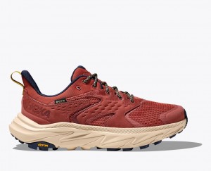 HOKA Anacapa 2 Low GTX Men's Hiking Shoes Red Brown | UTZ281065