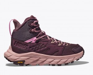 HOKA Anacapa Breeze Mid Women's Hiking Boots Burgundy | SWE025746