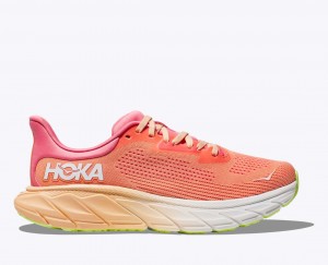 HOKA Arahi 7 Women's Running Shoes Coral | ZKI807512