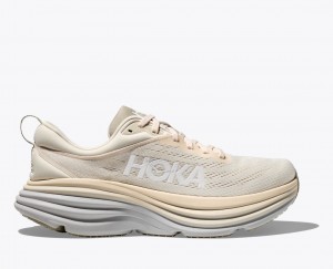 HOKA Bondi 8 Men's Running Shoes Beige / Grey | FDG594106