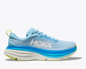 HOKA Bondi 8 Men's Running Shoes Light Blue | DOY654072