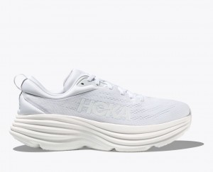 HOKA Bondi 8 Men's Running Shoes White | KFS549826