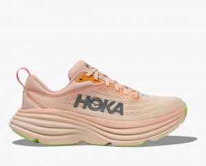 HOKA Bondi 8 Women's Running Shoes Beige | QJN308461