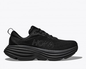 HOKA Bondi 8 Women's Running Shoes Black | WFZ069871