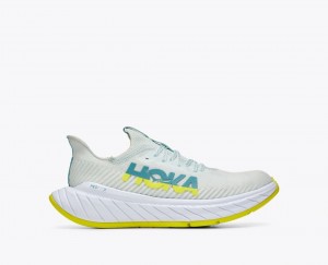 HOKA Carbon X 3 Men's Running Shoes White / Green | ADL258379