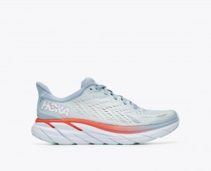 HOKA Clifton 8 Women's Running Shoes Light Blue | FCT908642