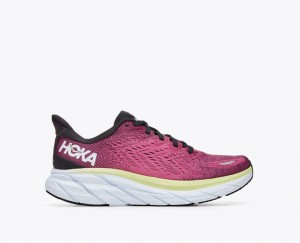 HOKA Clifton 8 Women's Running Shoes Light Burgundy | FGL319845