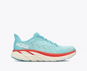 HOKA Clifton 8 Women's Running Shoes Turquoise | ZXQ472315