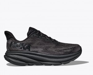 HOKA Clifton 9 Men's Running Shoes Black | NLF837961