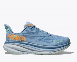 HOKA Clifton 9 Men's Running Shoes Blue | VHC163420