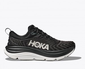 HOKA Gaviota 5 Men's Running Shoes Black / White | LTD879325