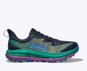 HOKA Mafate Speed 4 Men's Trail Running Shoes Dark Blue / Green | NQZ521634