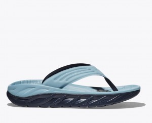 HOKA ORA Recovery Men's Flip Flops Light Blue / Black | SIE315907