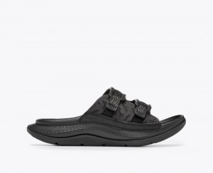 HOKA Ora Luxe Men's Slide Black | ZBS172403