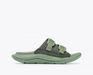 HOKA Ora Luxe Men's Slide Green | VUI504138