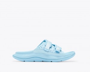 HOKA Ora Luxe Men's Slide Light Blue | YEN812096