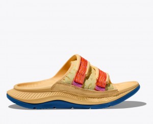 HOKA Ora Luxe Men's Slide Light Orange | YSF198346