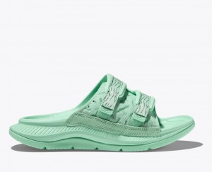 HOKA Ora Luxe Men's Slide Mint | YZE318750