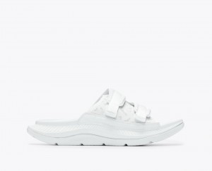 HOKA Ora Luxe Men's Slide White | MLO340967