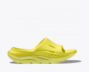 HOKA Ora Recovery 3 Kids' Slides Yellow | NIC156243