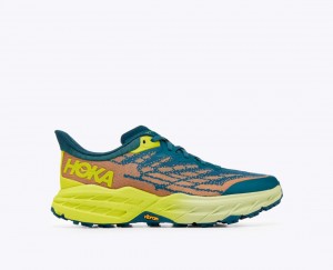 HOKA Speedgoat 5 Men's Trail Running Shoes Dark Green / Orange | TWX541376