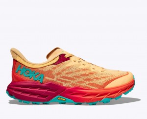 HOKA Speedgoat 5 Women's Trail Running Shoes Orange / Red | YGP762540