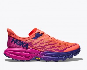 HOKA Speedgoat 5 Women's Trail Running Shoes Orange / Fuchsia | AHK038194