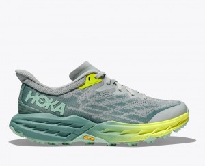 HOKA Speedgoat 5 Women's Trail Running Shoes Green / Grey | OAN834052