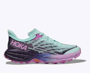 HOKA Speedgoat 5 Women's Trail Running Shoes Turquoise / Purple | FOU321867