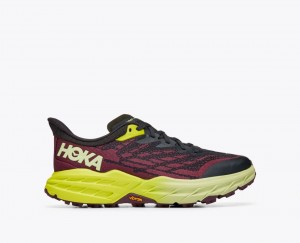 HOKA Speedgoat 5 Women's Trail Running Shoes Dark Red / Black | PLS098751