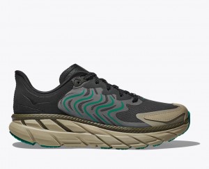 HOKA Stealth/Tech Clifton LS Women's Sneakers Black / Green | MVI465270