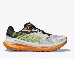 HOKA Tecton X 2 Men's Trail Running Shoes White / Black / Green | UQG971356