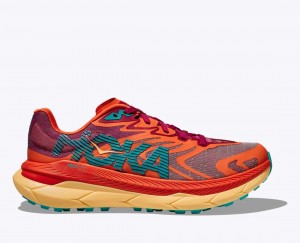 HOKA Tecton X 2 Men's Trail Running Shoes Red / Dark Red | UIE632954