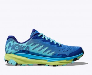 HOKA Torrent 3 Men's Trail Running Shoes Blue / Green | QSH365197