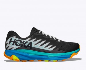 HOKA Torrent 3 Men's Trail Running Shoes Black / Blue | GNR195687