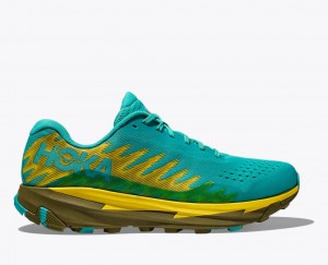 HOKA Torrent 3 Men's Trail Running Shoes Turquoise / Yellow | HRS897042