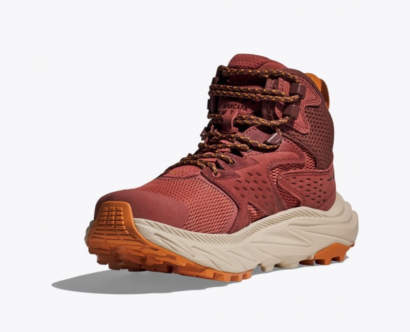 HOKA Anacapa 2 Mid GTX Women's Hiking Boots Red | JKN271483