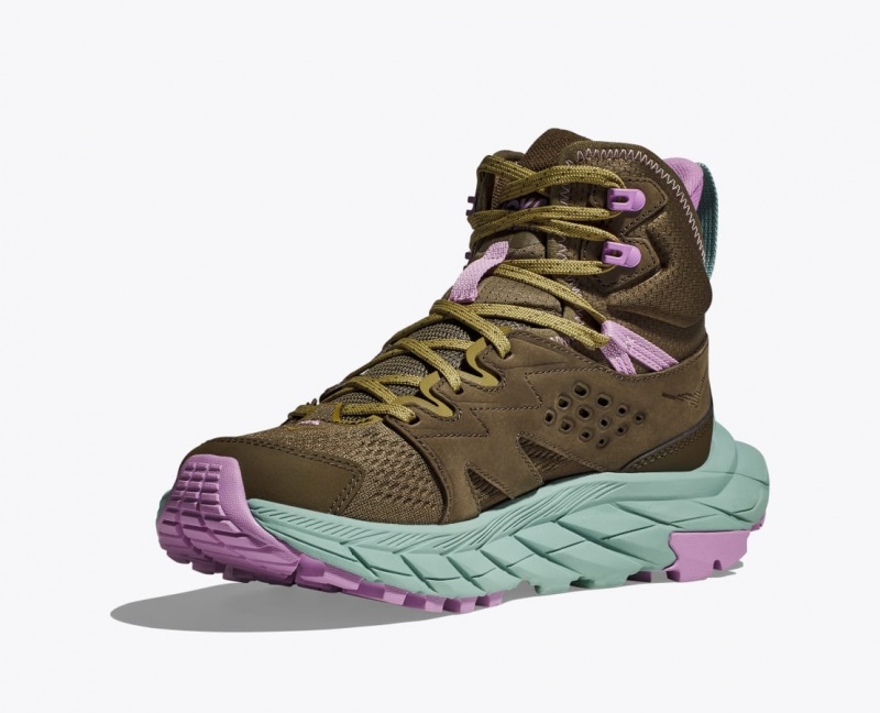 HOKA Anacapa Breeze Mid Women's Hiking Boots Dark Olive | HYR957642