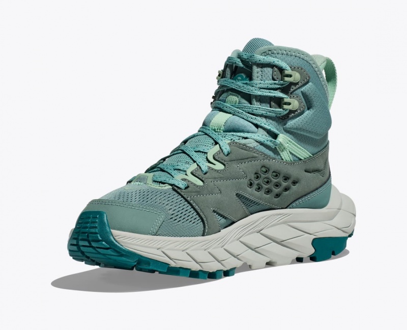 HOKA Anacapa Breeze Mid Women's Hiking Boots Turquoise | FKD790461