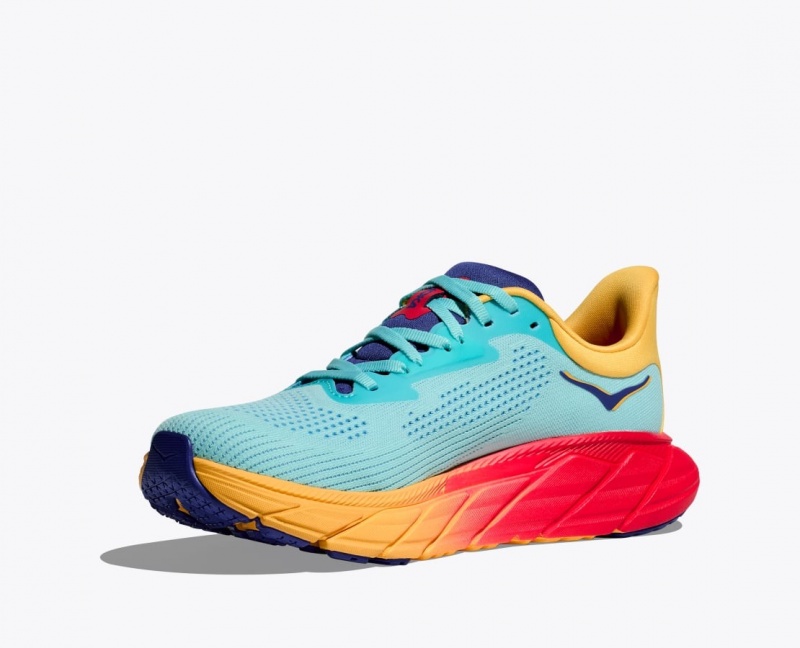 HOKA Arahi 7 Women's Running Shoes Turquoise / Orange | TPD568721