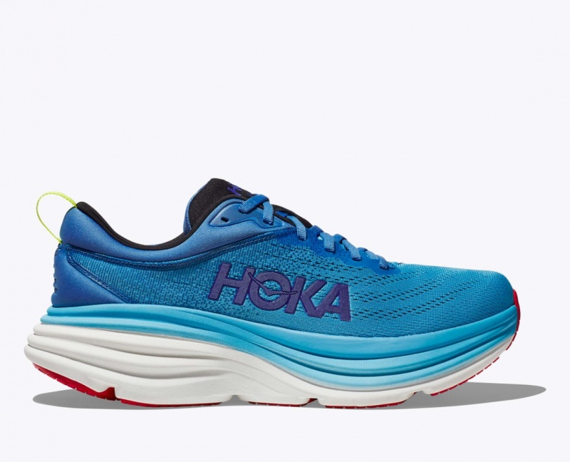 HOKA Bondi 8 Men\'s Running Shoes Blue | WYC086193