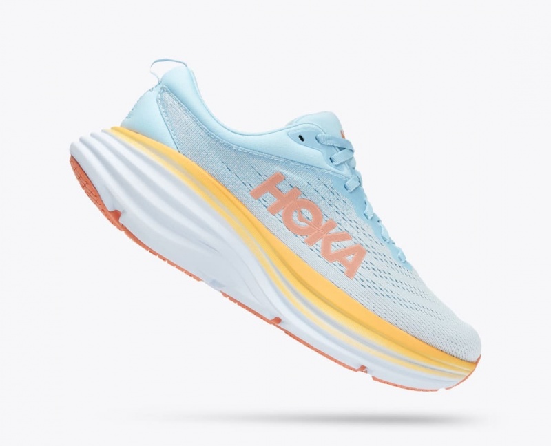 HOKA Bondi 8 Women's Running Shoes Light Blue | OUQ416372