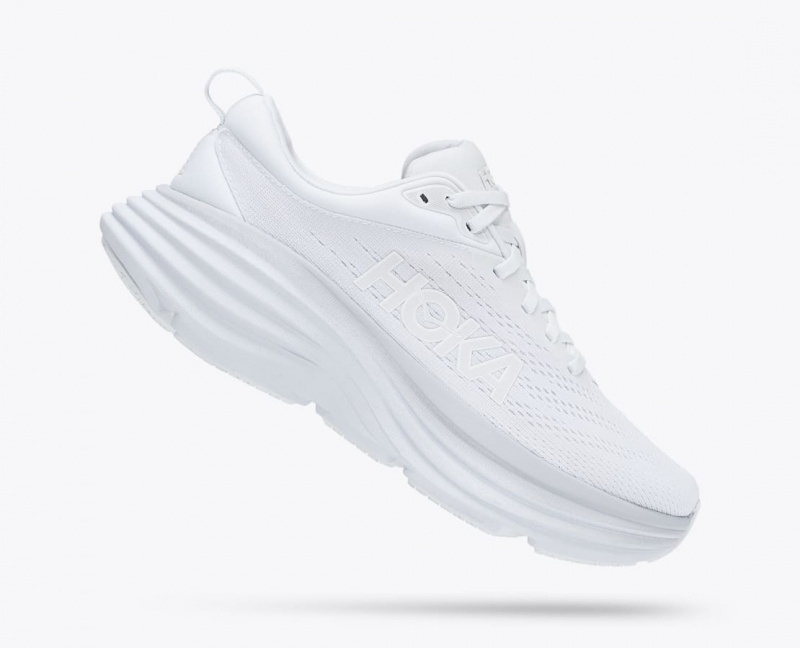 HOKA Bondi 8 Women's Running Shoes White | XID094125