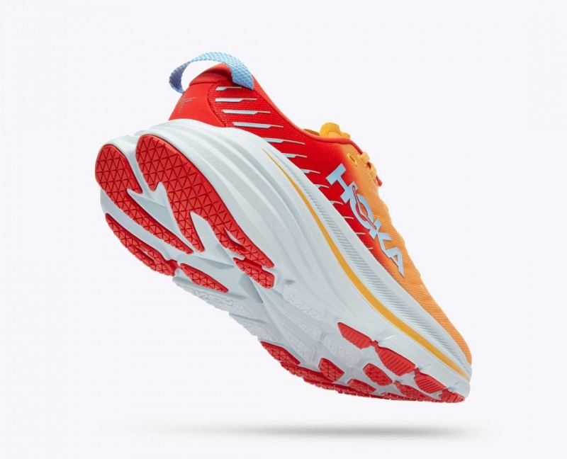 HOKA Bondi X Men's Running Shoes Orange / Red | NQU408569