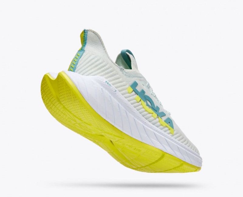 HOKA Carbon X 3 Men's Running Shoes White / Green | ADL258379