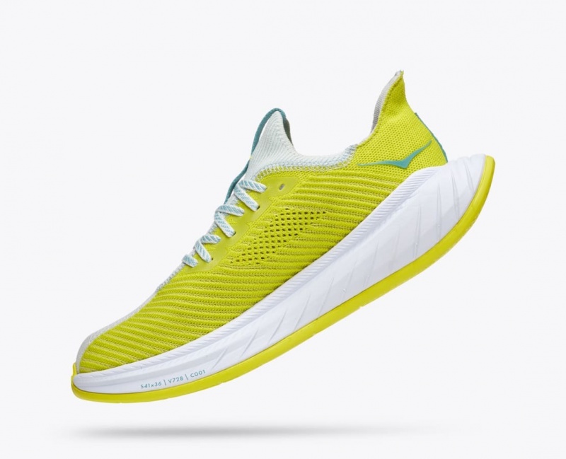 HOKA Carbon X 3 Men's Running Shoes White / Green | ADL258379