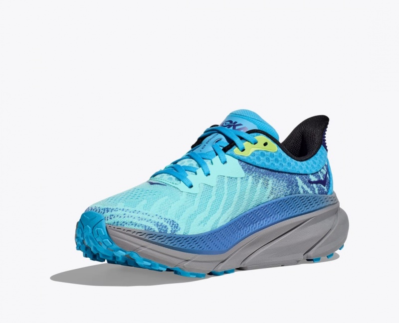 HOKA Challenger 7 Men's Trail Running Shoes Turquoise / Blue | RSB217683