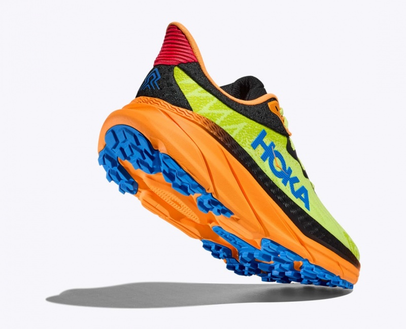 HOKA Challenger 7 Men's Trail Running Shoes Green / Black / Orange | DAX097536