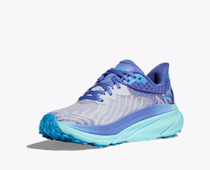 HOKA Challenger 7 Women's Trail Running Shoes Blue / Grey | EUN014372