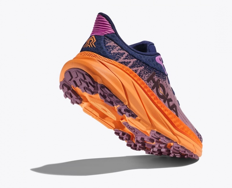 HOKA Challenger 7 Women's Trail Running Shoes Light Purple / Navy | QXS016249